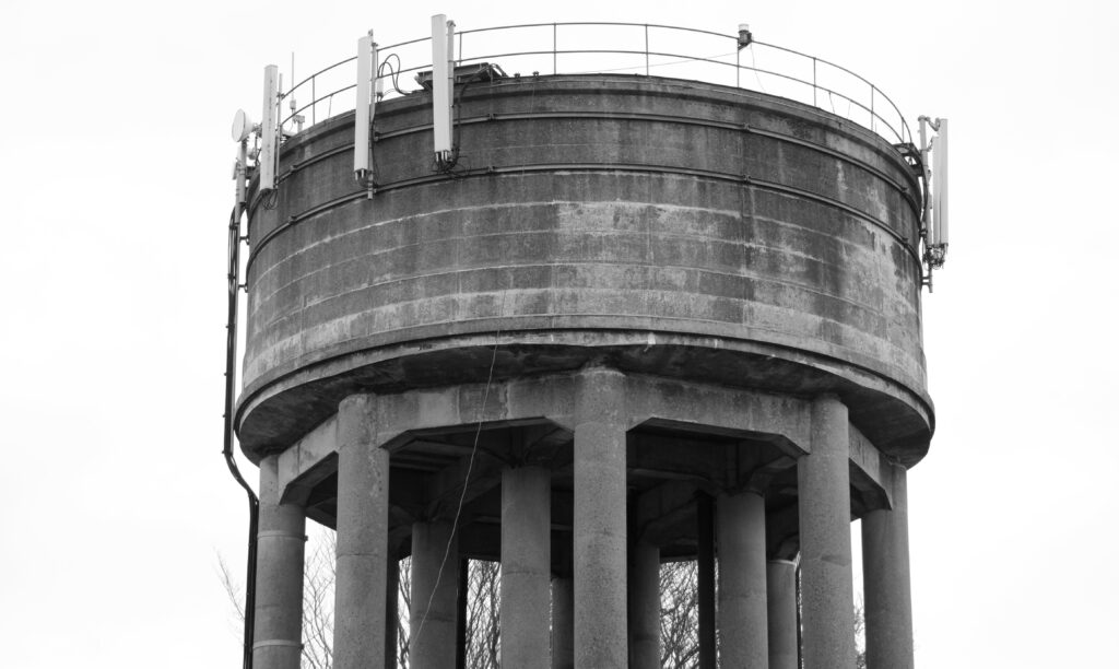 Flexagon Towers I: Inaccessible album. Forest road water tower, Guernsey